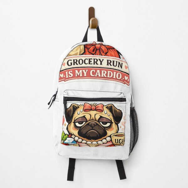 Item preview, Funny Pug Mom Gift Tired Dog Mom Grocery Humor designed and sold by Gentlestate.