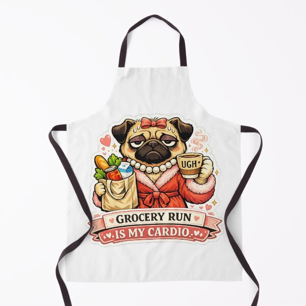 Item preview, Funny Pug Mom Gift Tired Dog Mom Grocery Humor designed and sold by Gentlestate.