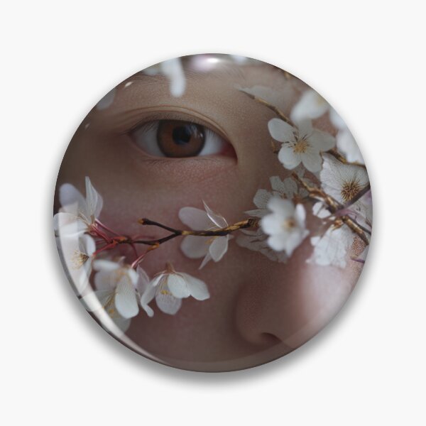 Item preview, Floral Mask Japanese Woman Portrait designed and sold by Samurai Floral Design.