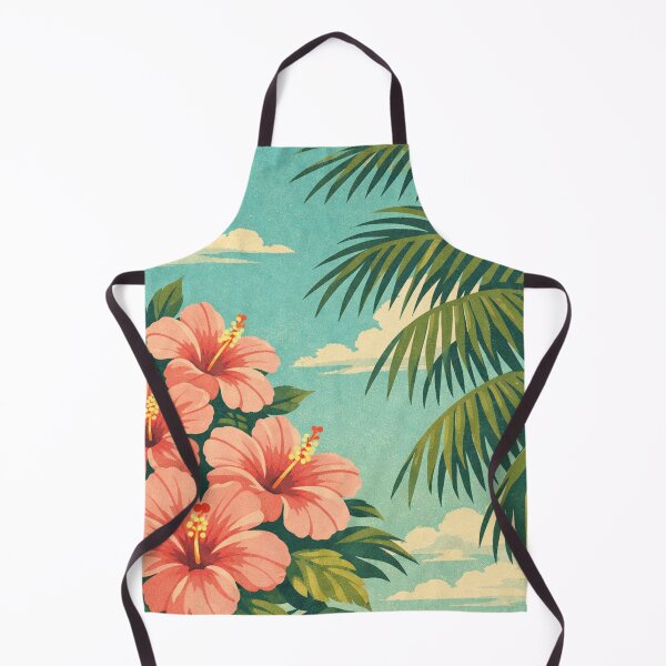 Item preview, Tropical Paradise Vintage Hibiscus and Palm Retro Poster Art designed and sold by Owcomm.