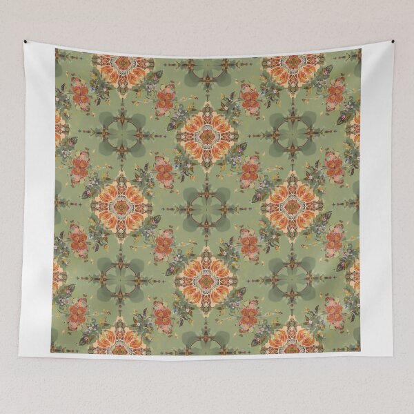 Item preview, Floral pattern sage green  designed and sold by Heaven1111.