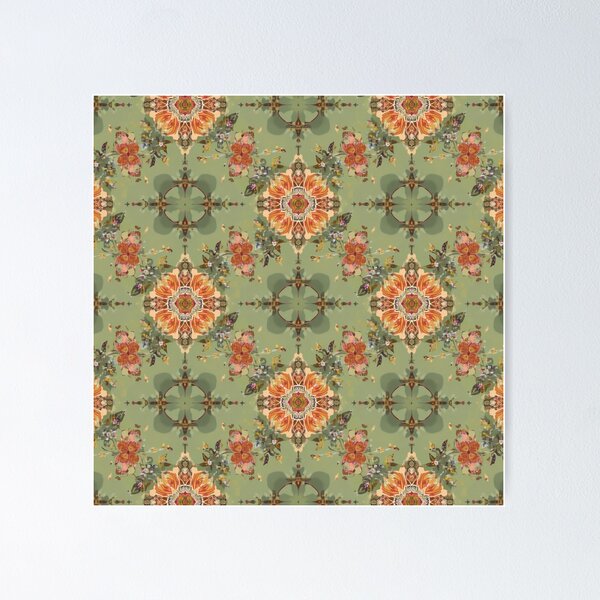 Item preview, Floral pattern sage green  designed and sold by Heaven1111.