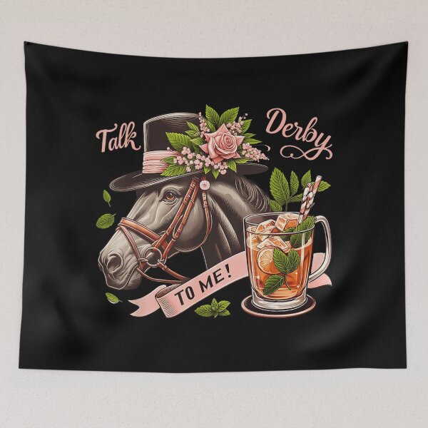 Item preview, Talk Derby To Me Horse Racing Mint Julep Southern Style Art designed and sold by ashenz.