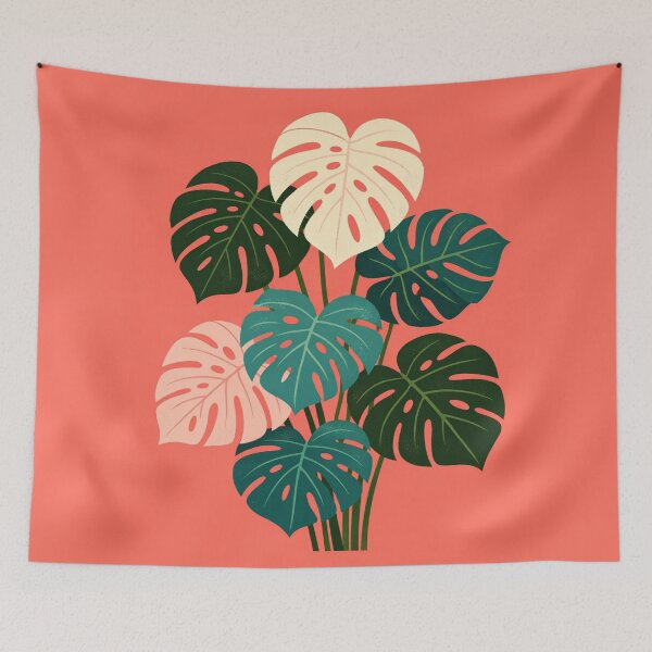 Item preview, Monstera Leaf Botanical Print Colorful Tropical Plant Illustration designed and sold by Owcomm.