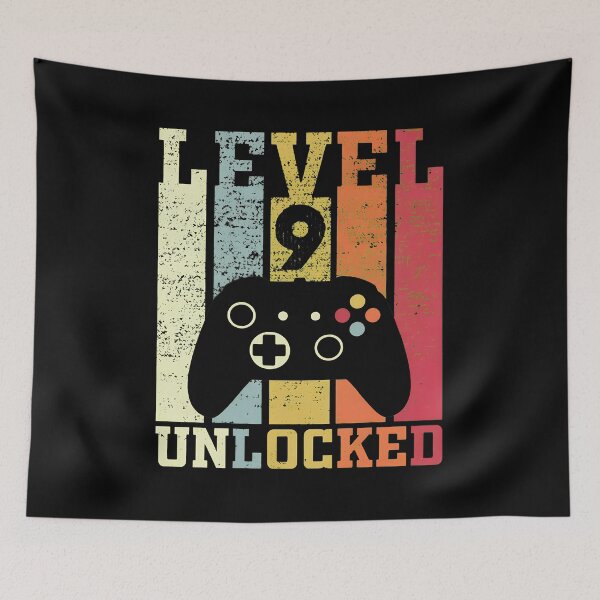 Item preview, Level 9 Unlocked Video Game Birthday designed and sold by OlyvieArt.
