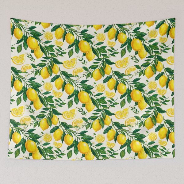 Item preview, Mediterranean Lemon Fruit Botanical Seamless Pattern designed and sold by SplashTastic.