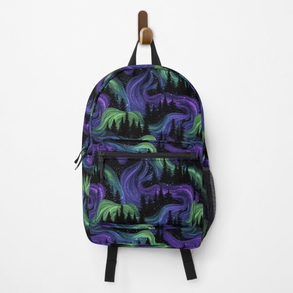 Item preview, Northern Lights Forest Aurora Borealis Night Sky designed and sold by NicolasGlowArt.
