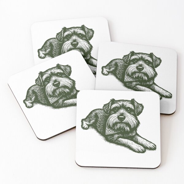 Item preview, Westley the Miniature Schnauzer Line Art designed and sold by SunnyBatch.
