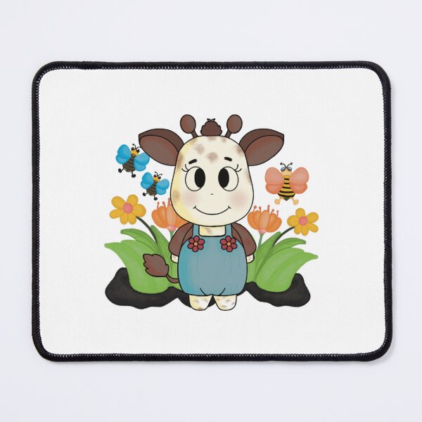 Item preview, Spring Giraffe Girl In Flower Garden Cute Bee And designed and sold by LittleHugHouse.