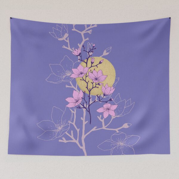 Item preview, Moon Pearl Floral Flower | Celestial Boho Vintage Pattern designed and sold by Ruta.
