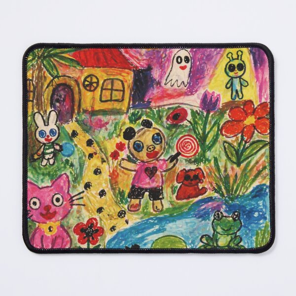 Item preview, Childlike Dream Garden Crayon Drawing designed and sold by Modaozushi216.