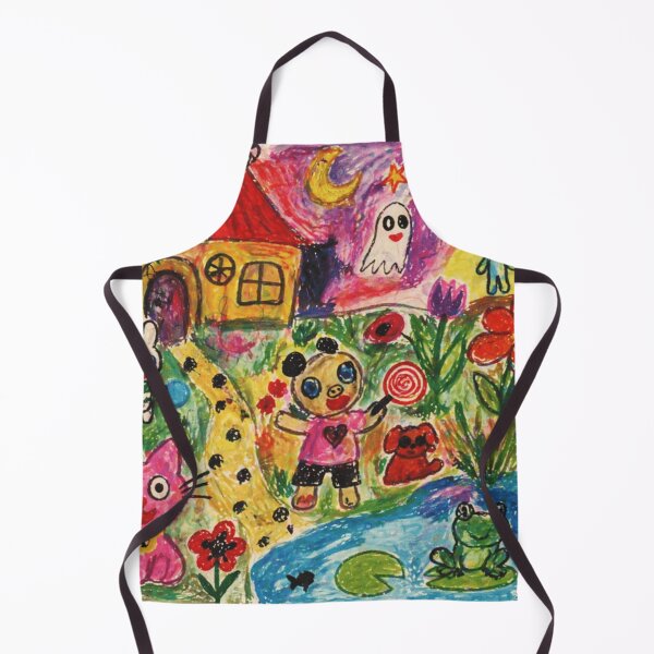 Item preview, Childlike Dream Garden Crayon Drawing designed and sold by Modaozushi216.
