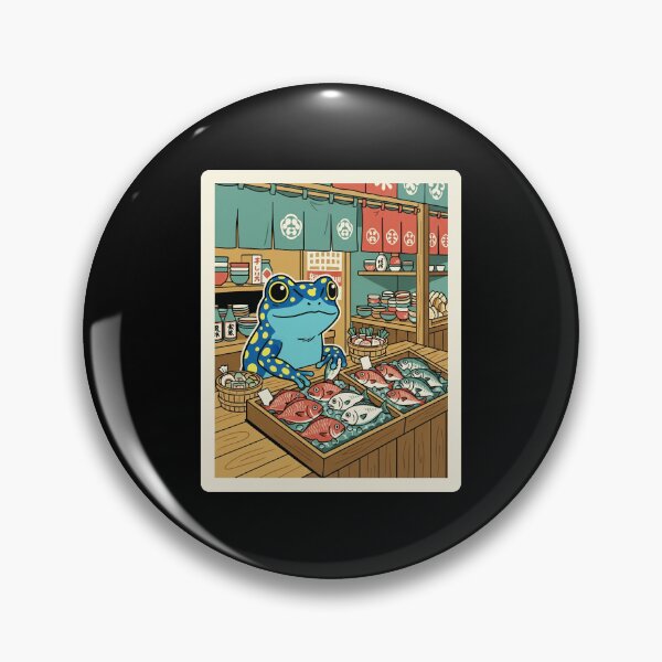 Item preview, Cute Frog Fish Market Japan Style Illustration designed and sold by JordynLadukeg65.