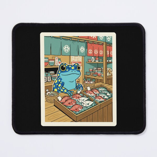 Item preview, Cute Frog Fish Market Japan Style Illustration designed and sold by JordynLadukeg65.