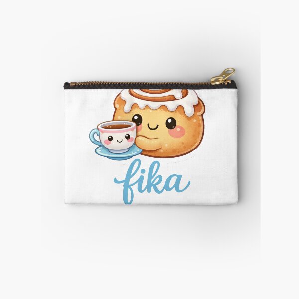 Item preview, Fika Swedish Coffee Break Cute Cinnamon Roll and Coffee Cup Kawaii designed and sold by Owcomm.