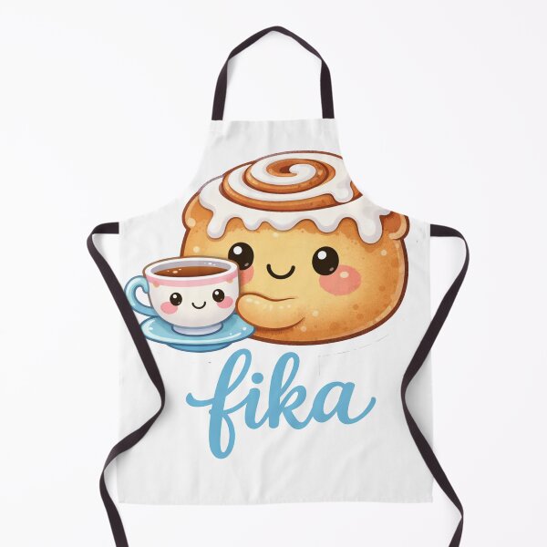 Item preview, Fika Swedish Coffee Break Cute Cinnamon Roll and Coffee Cup Kawaii designed and sold by Owcomm.