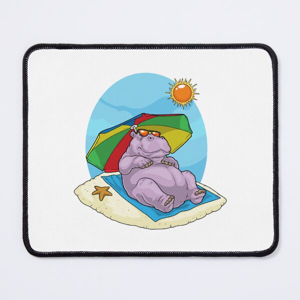 Item preview, Hippo Beach Parasol Summer designed and sold by Snabdesign84.