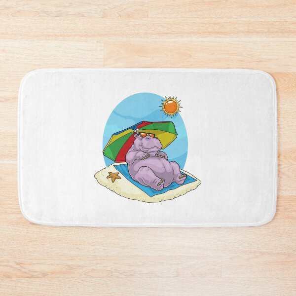 Item preview, Hippo Beach Parasol Summer designed and sold by Snabdesign84.