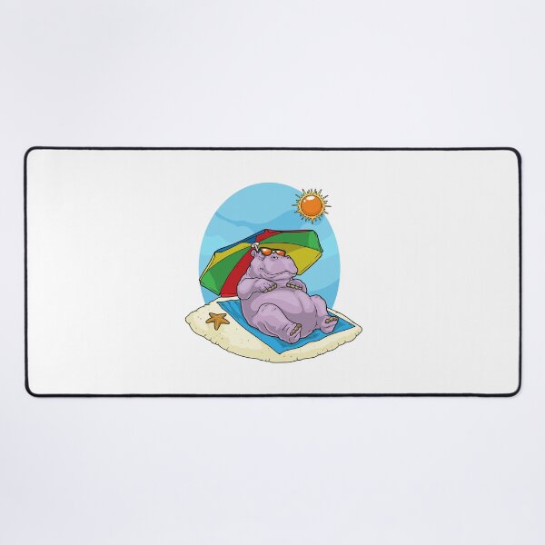 Item preview, Hippo Beach Parasol Summer designed and sold by Snabdesign84.