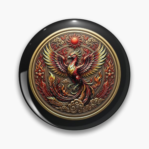 Item preview, Vermilion Bird Phoenix - Mythical Celestial Medal Art designed and sold by Spirits Dark Japan.