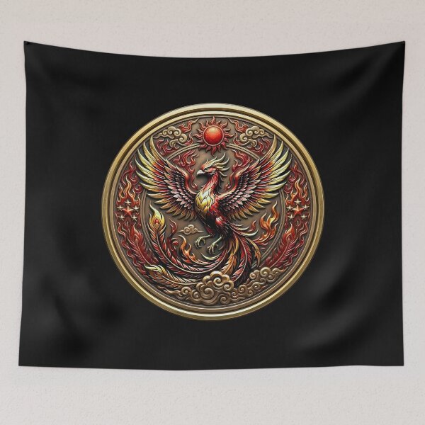 Item preview, Vermilion Bird Phoenix - Mythical Celestial Medal Art designed and sold by Spirits Dark Japan.