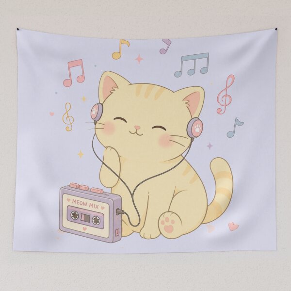 Item preview, Retro Kitten Meow Mix - Music and Relaxation designed and sold by EsenciaZen.
