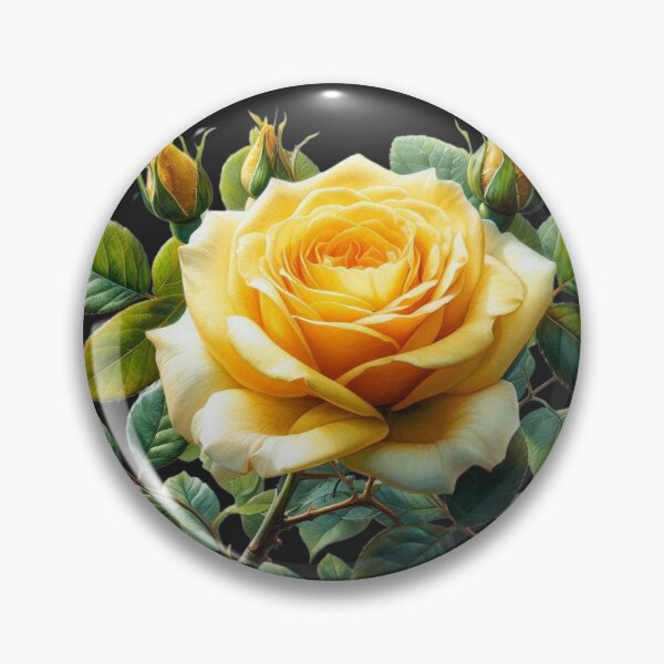 Item preview, Golden Yellow Rose – Realistic Botanical Bloom designed and sold by SweetLilith.