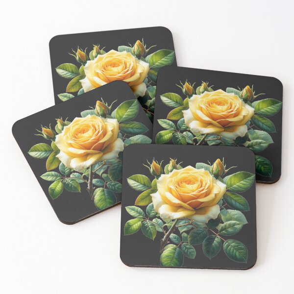 Item preview, Golden Yellow Rose – Realistic Botanical Bloom designed and sold by SweetLilith.