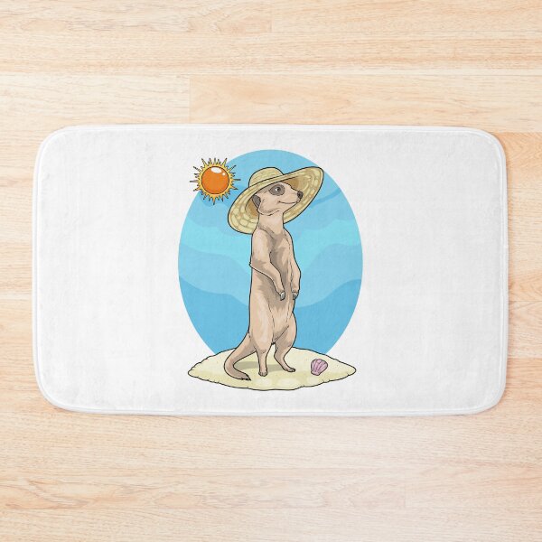 Item preview, Meerkat Beach Straw hat Summer designed and sold by Snabdesign84.