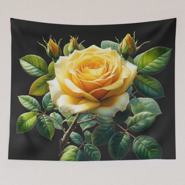 Item preview, Golden Yellow Rose – Realistic Botanical Bloom designed and sold by SweetLilith.