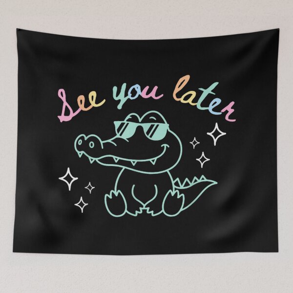 Item preview, See You Later Alligator Cool Crocodile Wearing Sunglasses Neon Aesthetic Art designed and sold by LanoraDamie.
