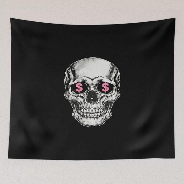 Item preview, Skull with Dollar Sign Eyes – Edgy Money Graphic for Streetwear, Dark Aesthetic & Bold Attitude designed and sold by Bright Nest Studio.