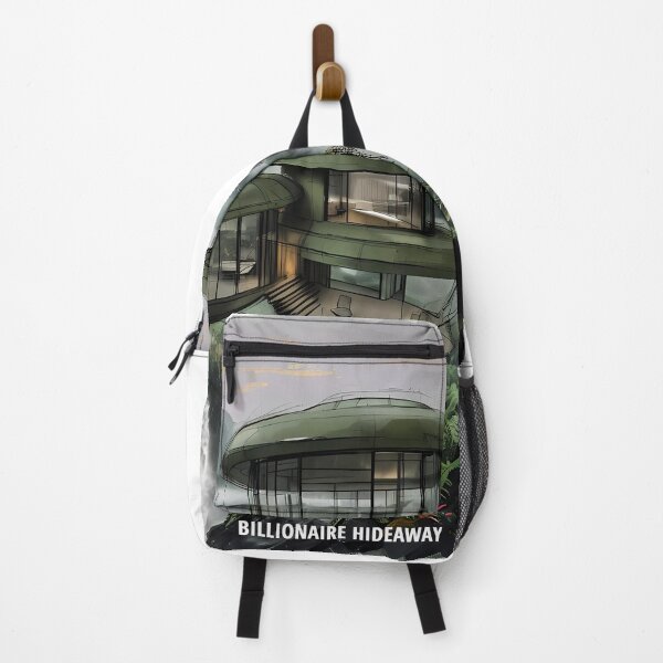Item preview, BILLIONAIRE HIDEAWAY - Futuristic Jungle Villa Sketch designed and sold by Modern Nest Art.