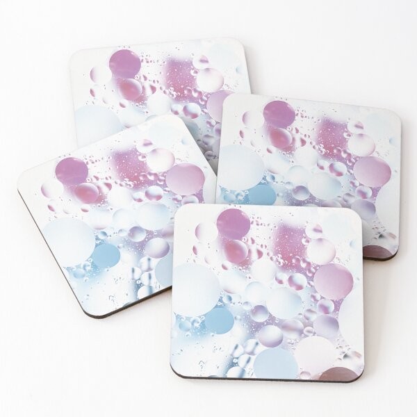 Item preview, Pink, blue and white watercolor bubbles, water drops bright colorful pattern designed and sold by TanalyFlowers.