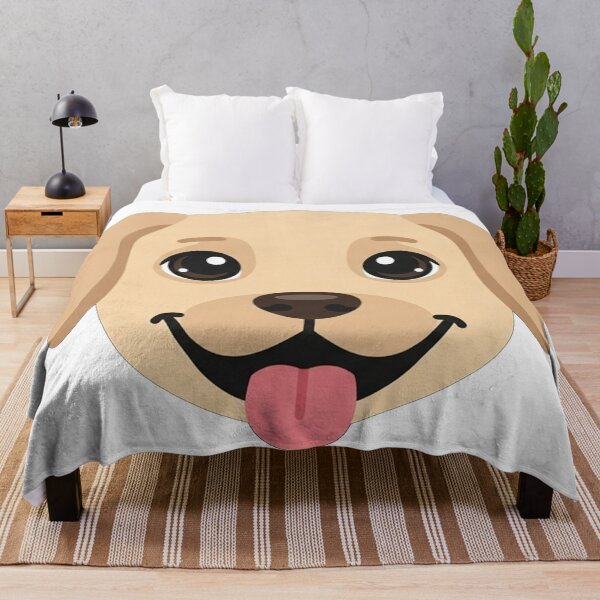 Item preview, Happy Puppy Face Adorable Golden Lab Dog with Big Eyes and Tongue Out designed and sold by Owcomm.
