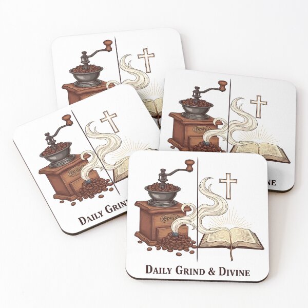Item preview, Daily Grind and Divine Illustration designed and sold by AbanoubStore.
