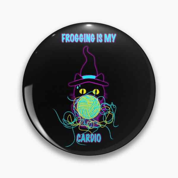 Item preview, Frogging Is My Cardio – Funny Knitting Cat Shirt, Yarn Chaos Neon Design designed and sold by ArtyWares.