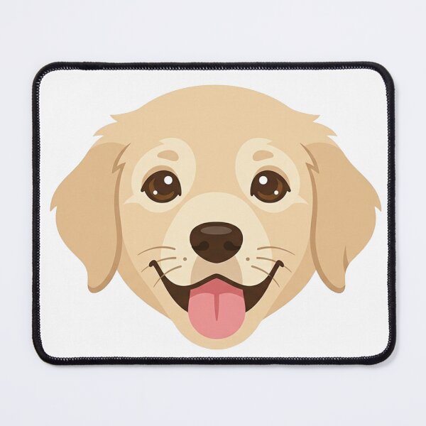 Item preview, Happy Golden Retriever Puppy Face Smiling Dog with Tongue Out Cute Illustrated Portrait designed and sold by Owcomm.