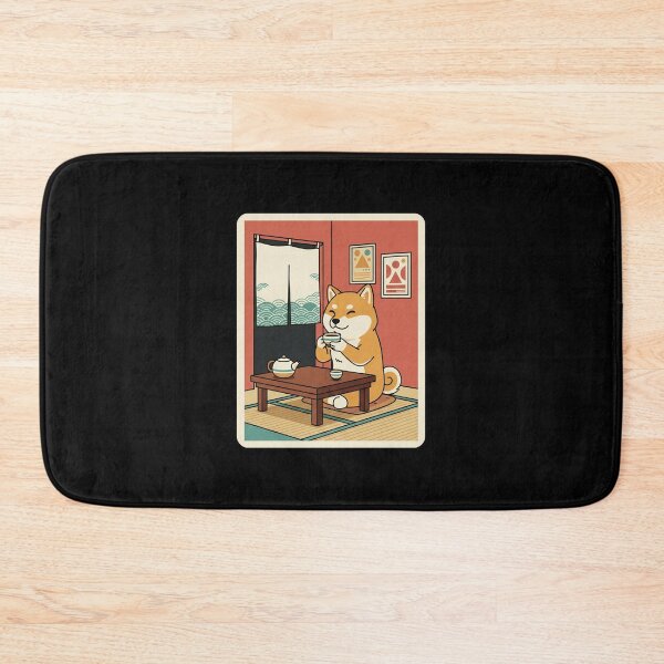 Item preview, Shiba Inu Tea Time Cozy Japanese Room designed and sold by JordynLadukeg65.