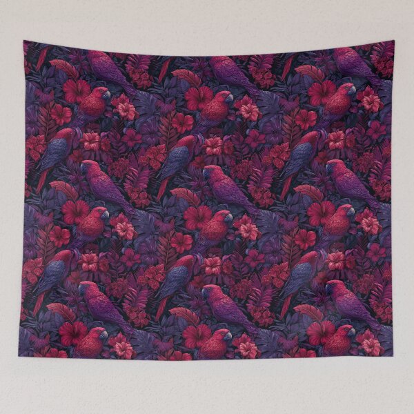 Item preview, Whimsical Tropical Flower Print  - Flower Garden Pattern  - Secret Santa Gifts designed and sold by RoyalStarsPatts.