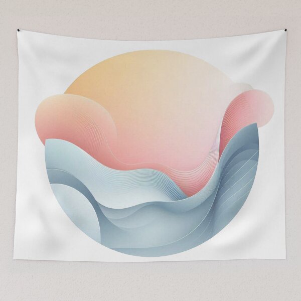 Item preview, Soft Wave Sphere Pastel Ocean Sunrise Flow designed and sold by Owcomm.