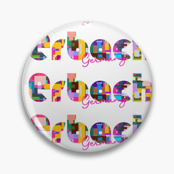 Item preview, Erbach, Germany, Vibrant Abstract City Typography Art designed and sold by Wanderful-roads.