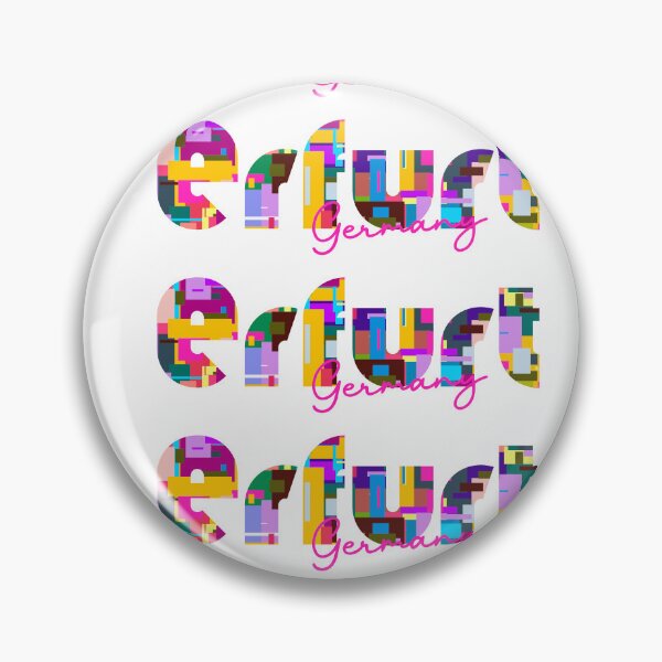 Item preview, Erfurt, Germany, Vibrant Abstract City Typography Art designed and sold by Wanderful-roads.