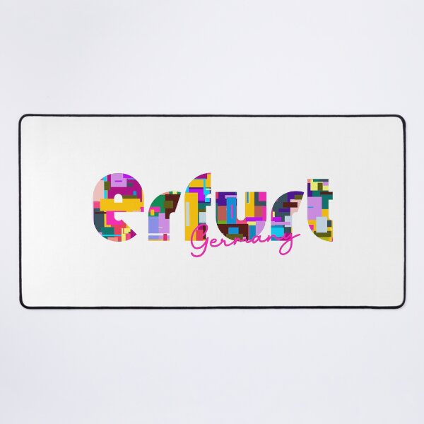 Item preview, Erfurt, Germany, Vibrant Abstract City Typography Art designed and sold by Wanderful-roads.