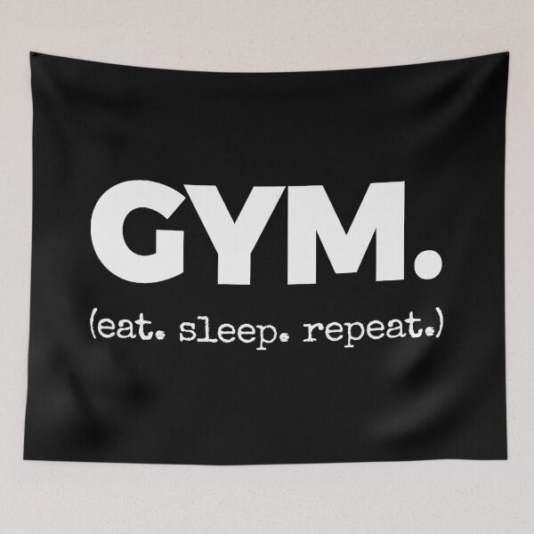 Item preview, Gym Eat Sleep Repeat Text  designed and sold by eliramaison.