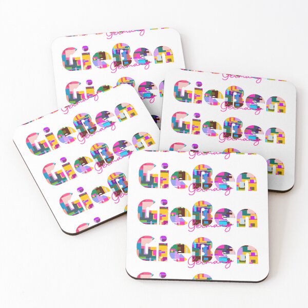 Item preview, Gießen, Germany, Vibrant Abstract City Typography Art designed and sold by Wanderful-roads.