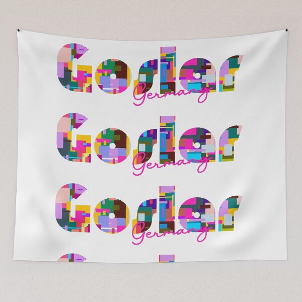 Item preview, Goslar, Germany, Vibrant Abstract City Typography Art designed and sold by Wanderful-roads.