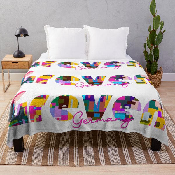 Item preview, Greven, Germany, Vibrant Abstract City Typography Art designed and sold by Wanderful-roads.