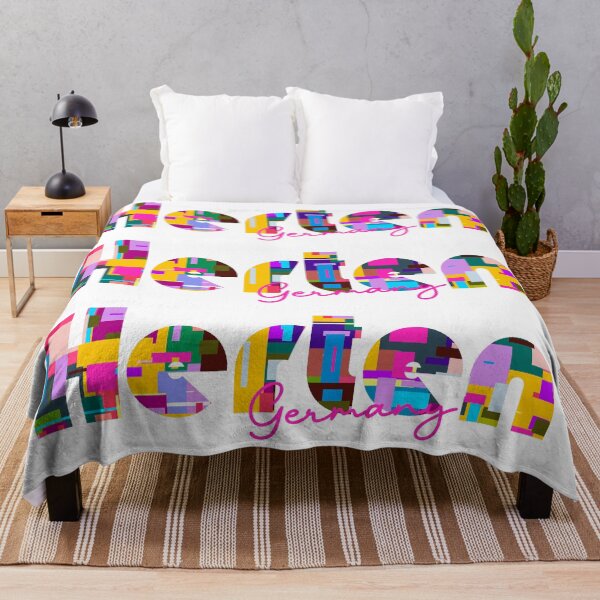 Item preview, Herten, Germany, Vibrant Abstract City Typography Art designed and sold by Wanderful-roads.