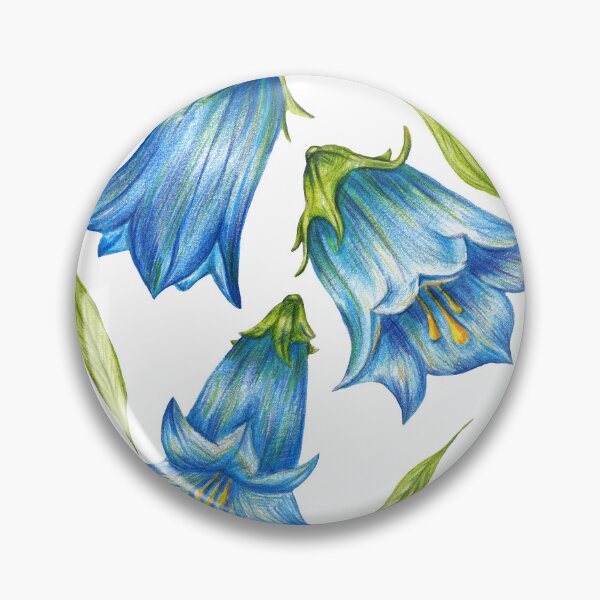 Item preview, Hand Drawn Blue Bell Flower Vinyl Sticker - Artist Designed Botanical Floral Decal for Laptop Water Bottle Journal designed and sold by AlisaArtDecor.